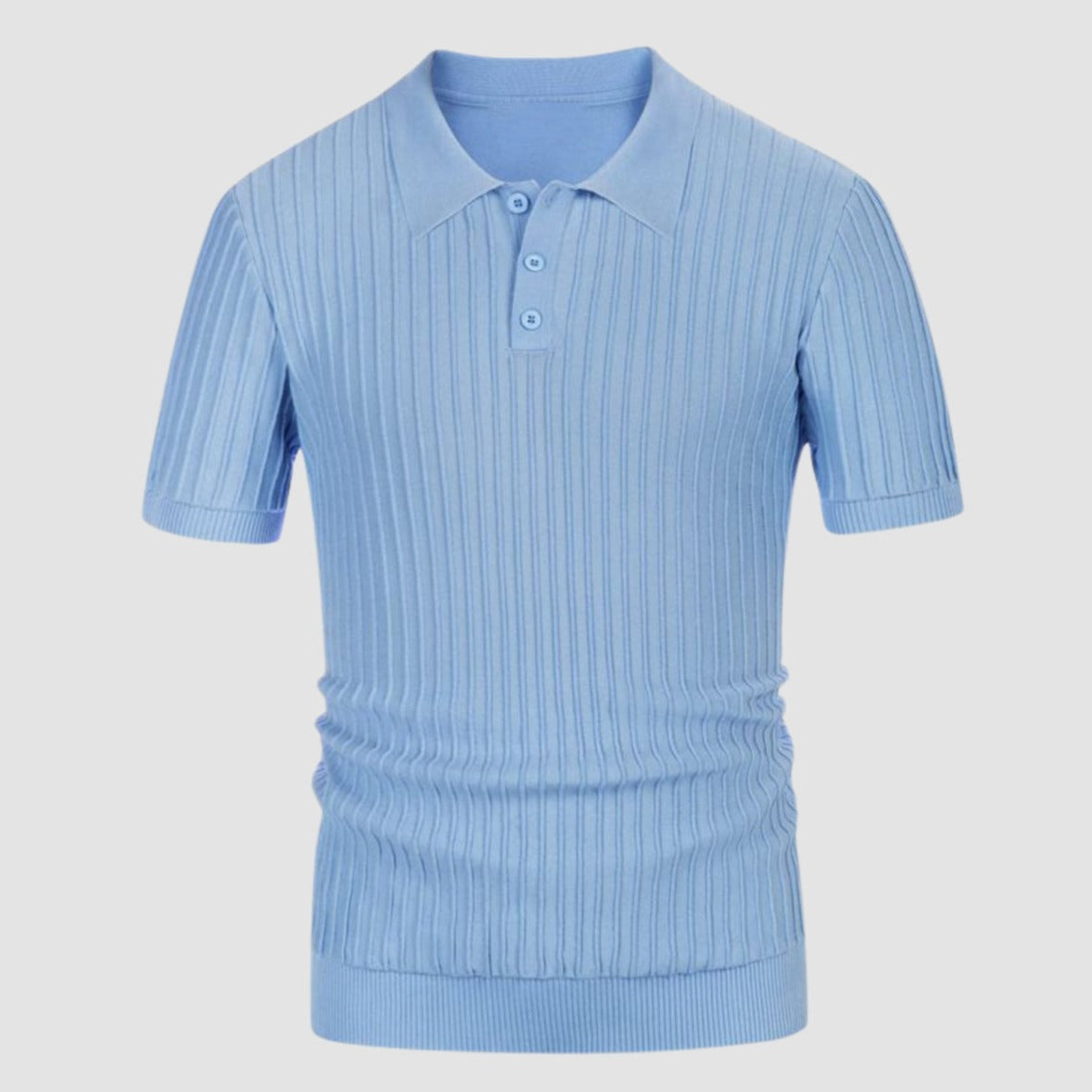 Adriano | Polo in maglia a coste con bottoni da uomo