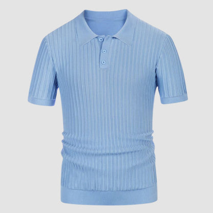 Adriano | Polo in maglia a coste con bottoni da uomo