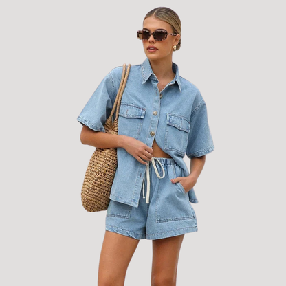 Agnese | Completo Denim Donna Corto Estate