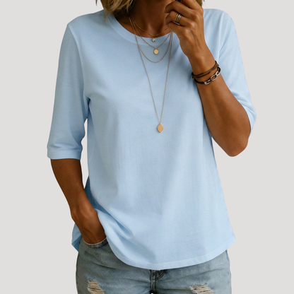 Luisa | T-Shirt Donna Collo Rotondo Maniche 3/4 Casual