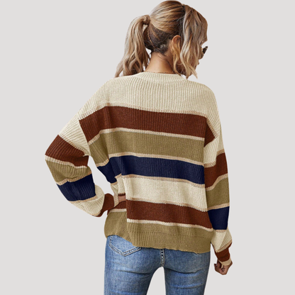Josette | Pull Femme Rayé Col Rond