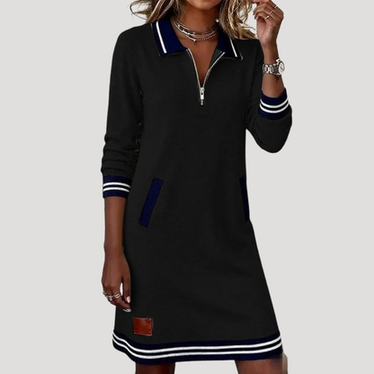 Rocio | Robe Tunique Donna Maniche Lunghe Mezzo-Zip