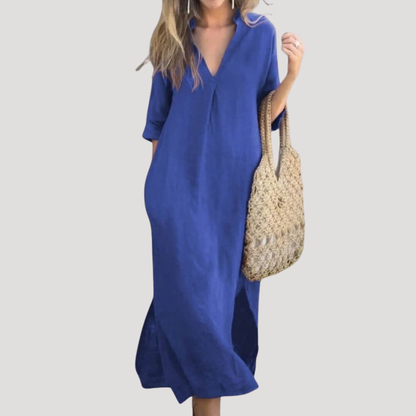 Renee | Abito midi donna fluido in lino
