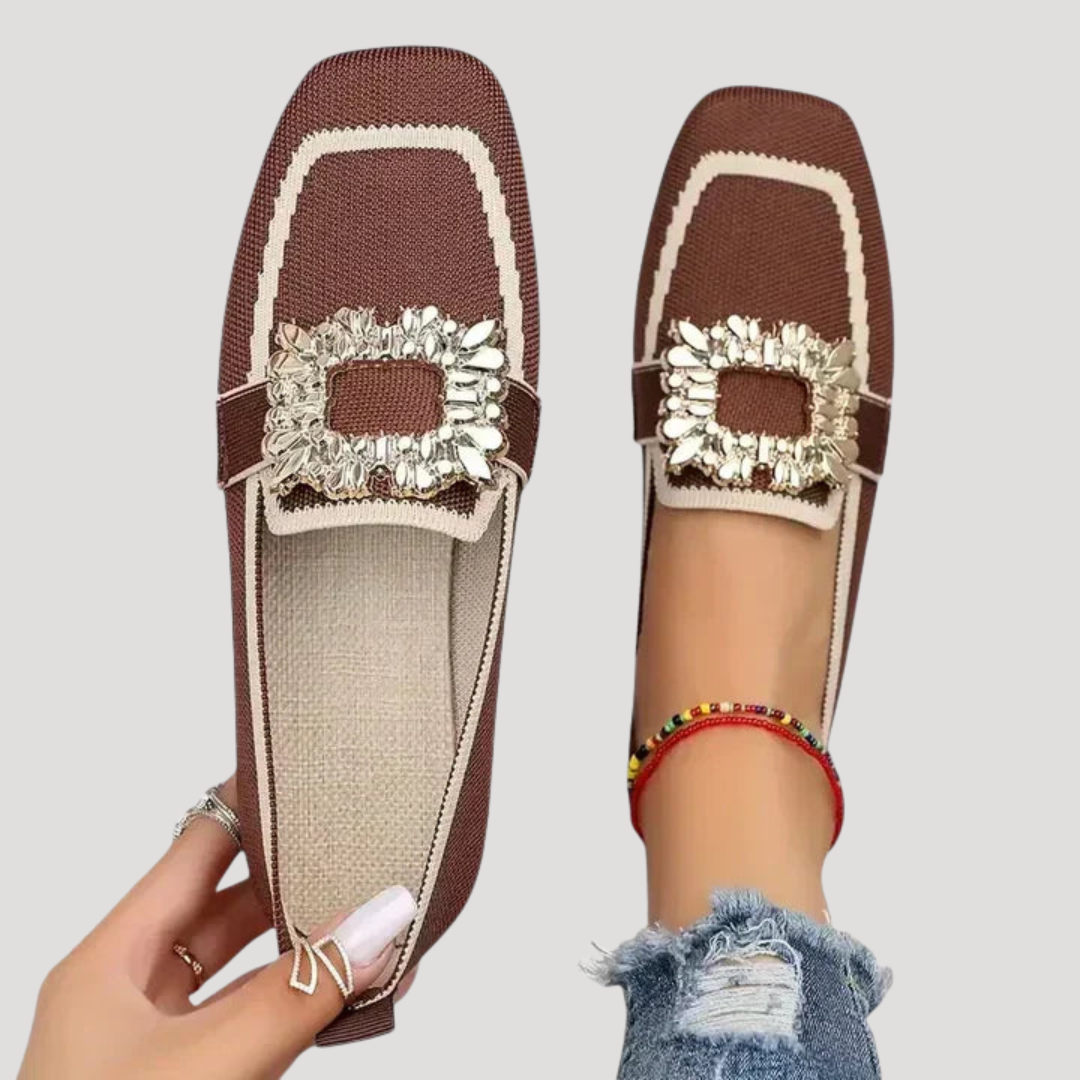 Marcella | Ballerine eleganti donna con fibbia gioiello