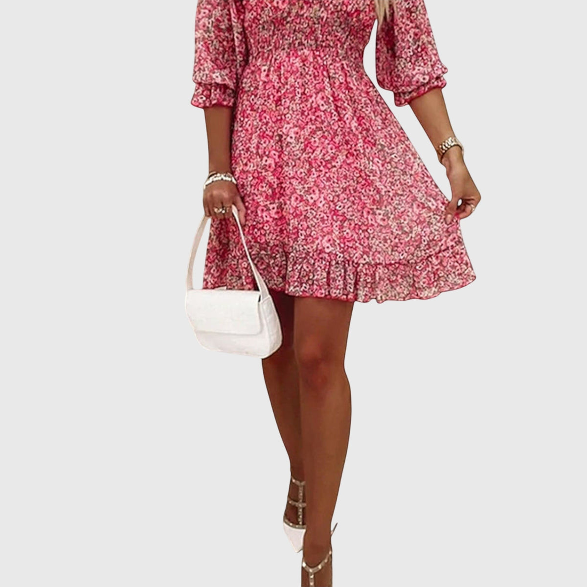 Ava | Abito Corto Donna Bohémien Chic Stampato Floreale