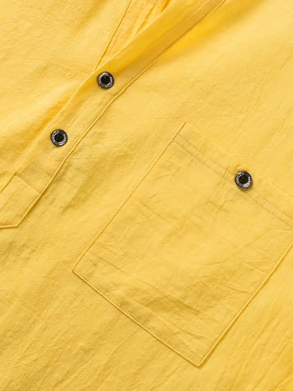 Giorgio | Camicia henley a maniche corte con taschino da uomo