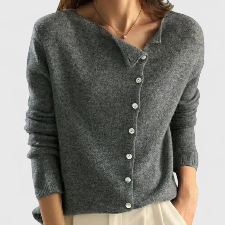 Valerie | Gilet Donna Bottonato Casual Maniche Lunghe
