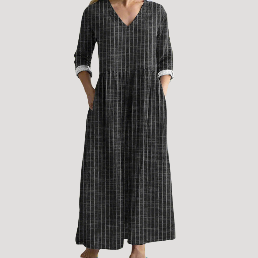 Elvira | Abito Lungo Estivo a Righe Fluidos Donna