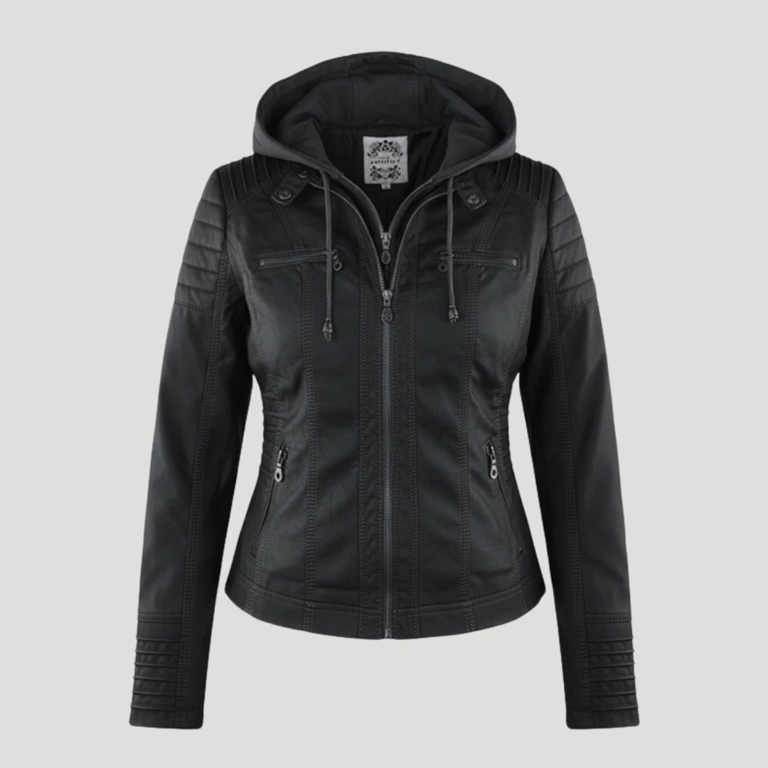 Ana | Giacca Biker Donna Slim Fit con Dettagli Zip