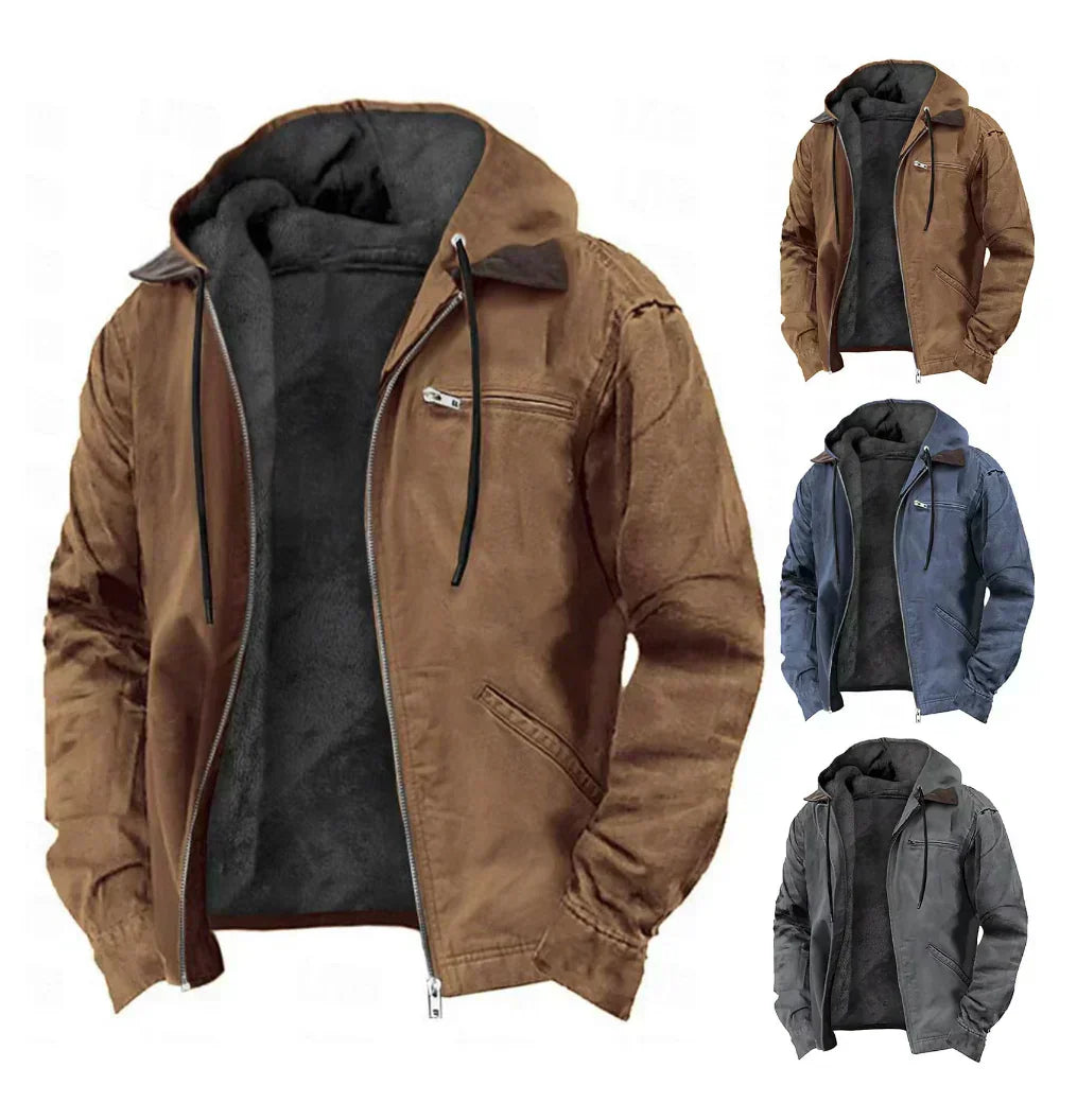 Wilhelm | Giacca con cappuccio e zip da uomo