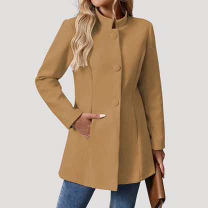 Wanda | Cappotto Donna Buttonato con Collo Alto