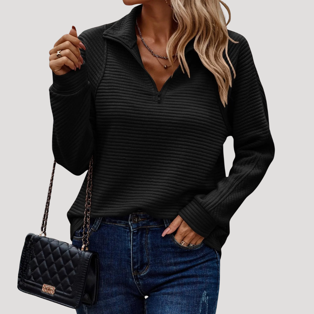 Violetta | Pull Donna Côtelé Col Alto