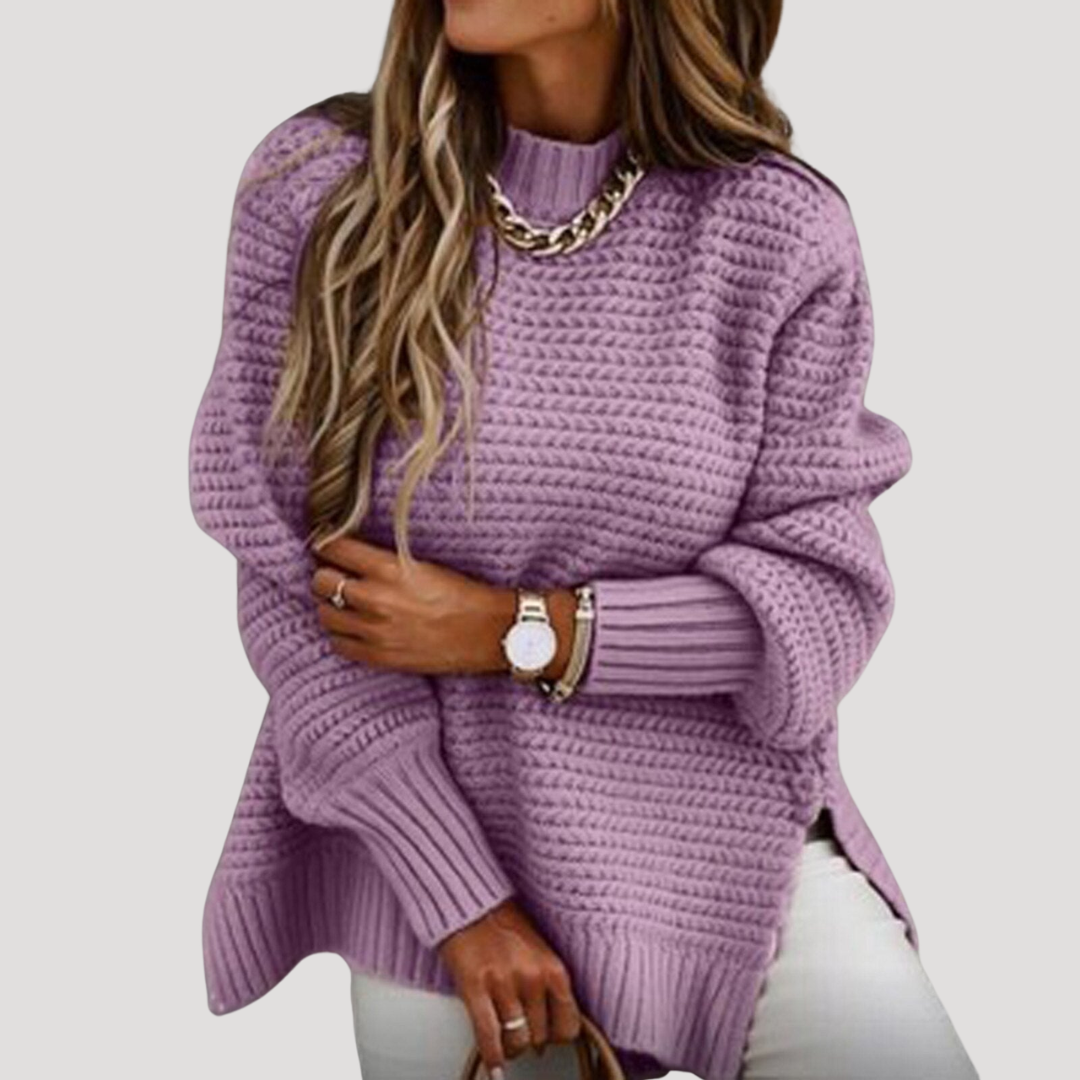 Valentina | Maglione Donna in Maglia Taglio Ampio con Collo Alto