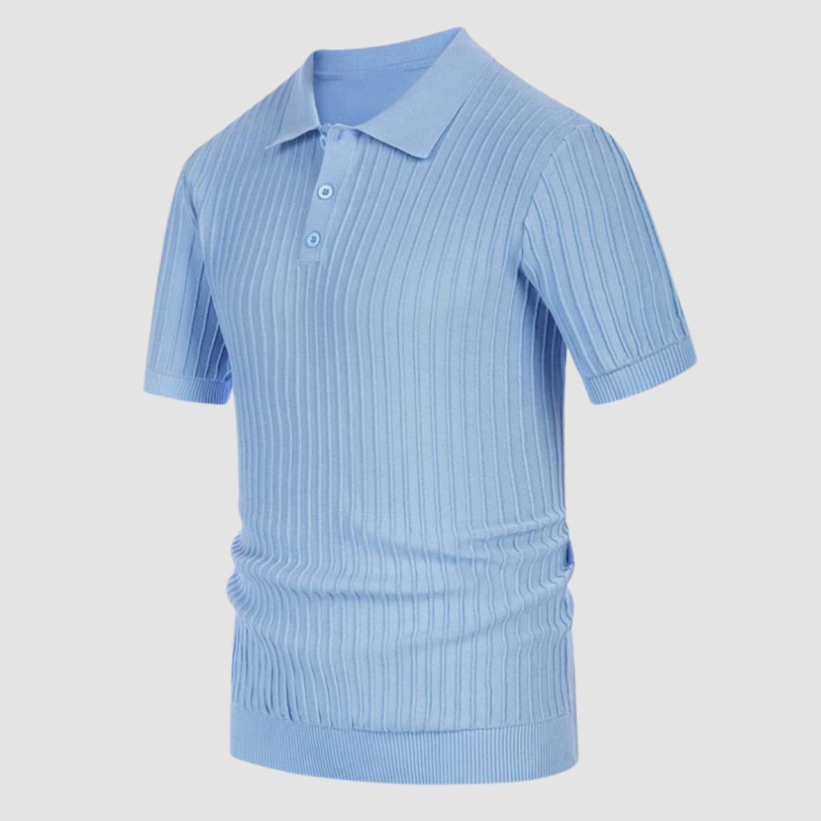 Adriano | Polo in maglia a coste con bottoni da uomo