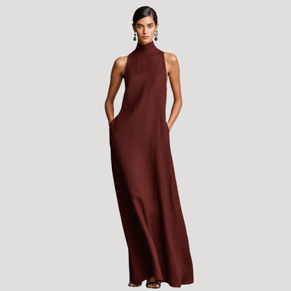 Rosa | Abito Lungo Elegante Senza Maniche Donna
