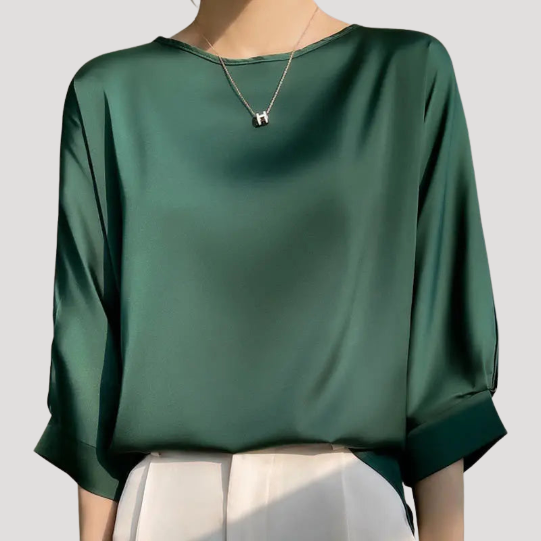 Ottavia | Blusa Donna Elegante Collo Tondo Maniche 3/4