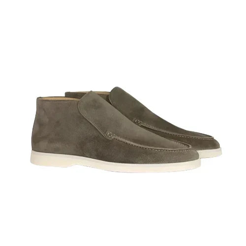 Maurizio | Stivaletti slip-on effetto camoscio con suola bianca da uomo