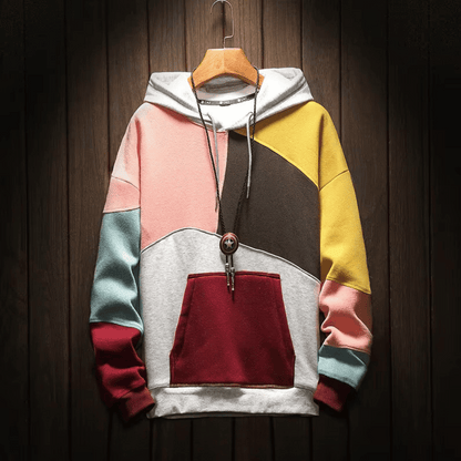 Ares | Felpa con cappuccio color block da uomo