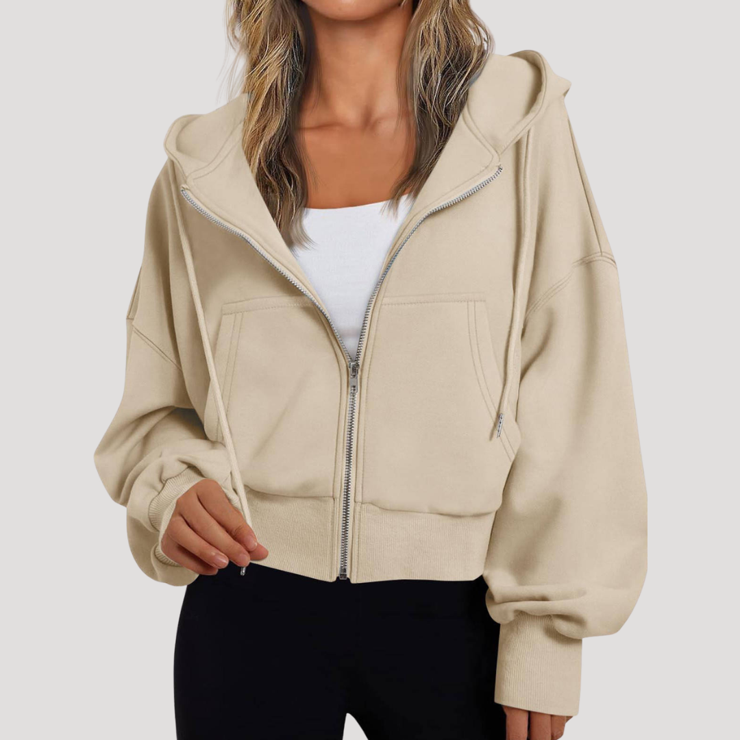 Helen | Giacca Donna con Cappuccio Maniche a Palloncino Casual