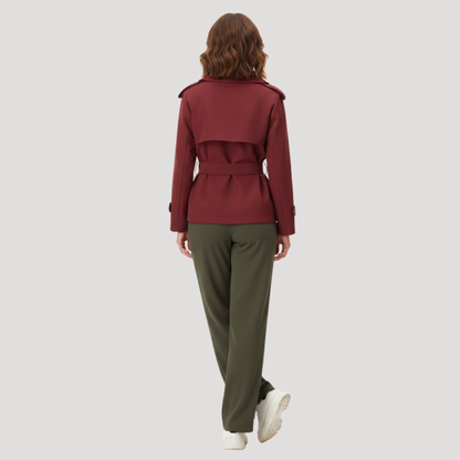 Amelia | Trench Corto Donna Scolpito con Cintura da Annodare