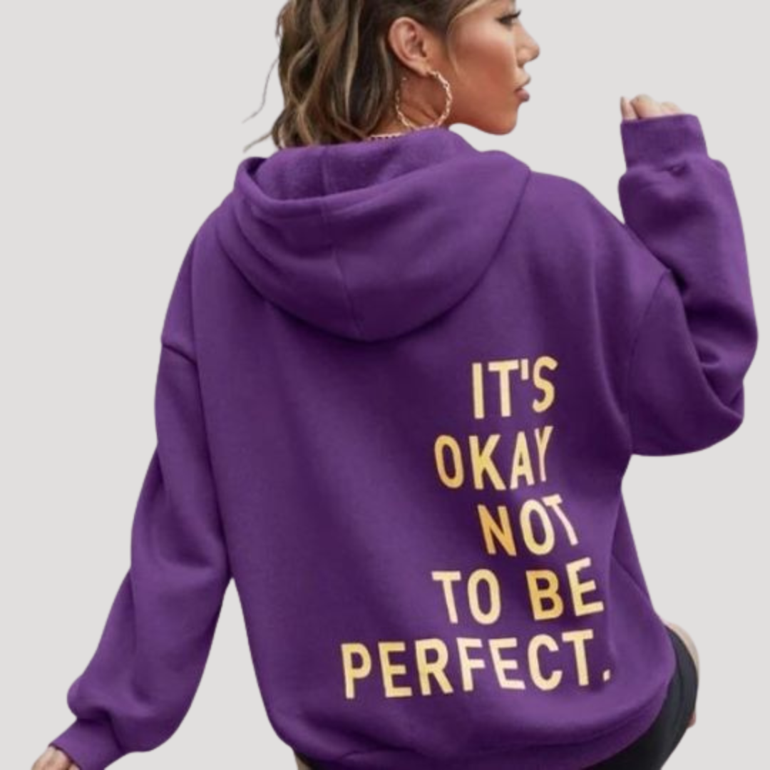 Camille | Felpa Donna Oversize con Cappuccio Motivo Grafico