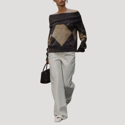 Gabriella | Pull Donna Argyle Spalle Scoperte