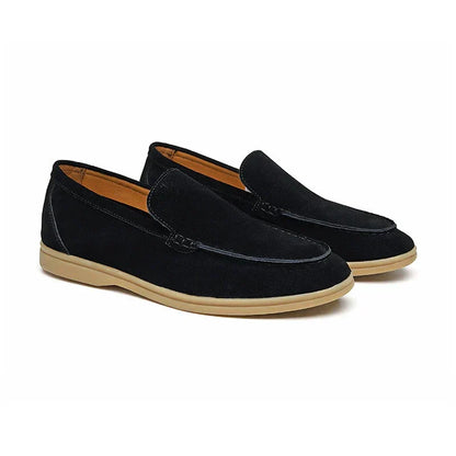 Osvaldo | Mocassini effetto camoscio slip-on con suola in gomma da uomo