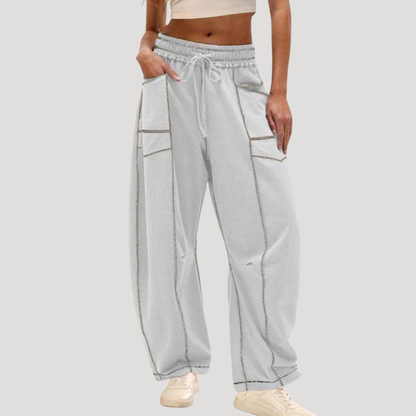 Charline | Pantaloni cargo ampi e leggeri da donna con vita elastica