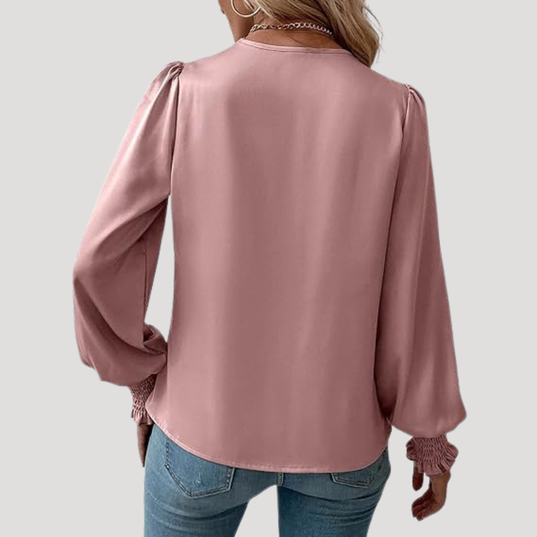 Raymonde | Blusa Portafoglio Donna Elegante Maniche Voluminose