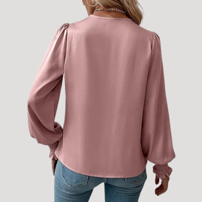 Raymonde | Blusa Portafoglio Donna Elegante Maniche Voluminose
