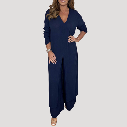 Nell | Combinaison Pantalone Donna Cinturato Gambe Larghe