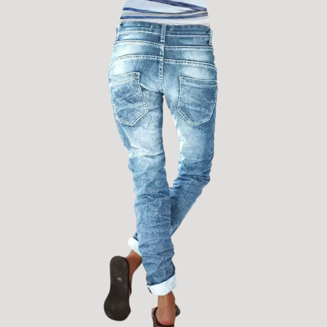 Emma | Jeans Slim Donna Effetto Lavato Vintage