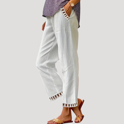 Mila | Pantalone Dritto Donna Confortevole con Tasche