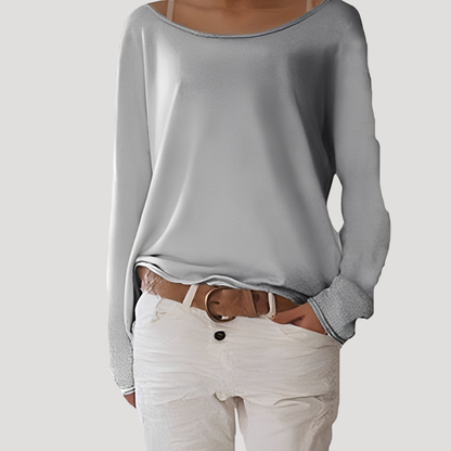 Marcella | Top Donna Collo Barchetta Maniche Lunghe