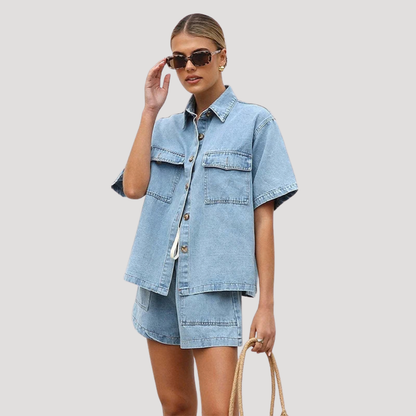 Agnese | Completo Denim Donna Corto Estate