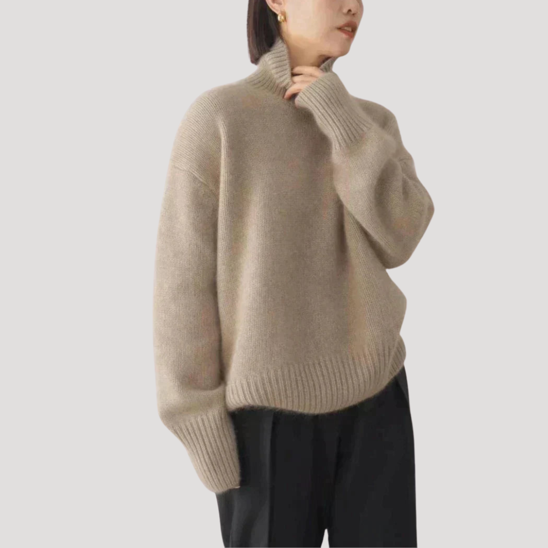 Ninon | Maglione Collo Alto Donna Oversize Maglia Spessa