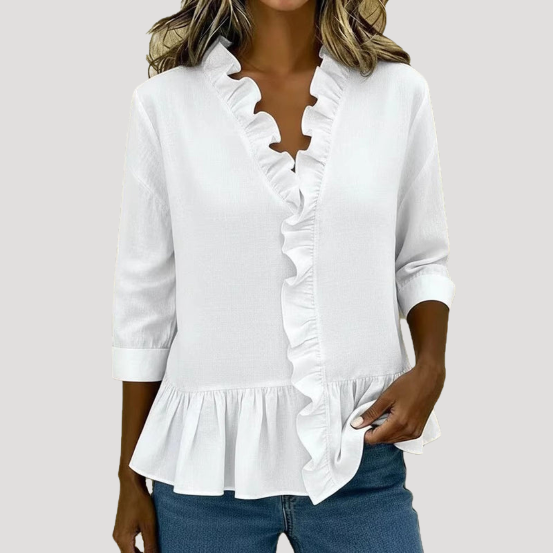 Ellen | Blusa Donna Volant Maniche Lunghe Bohémien