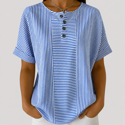 Valentina | Blusa Donna A Righe Con Bottoni