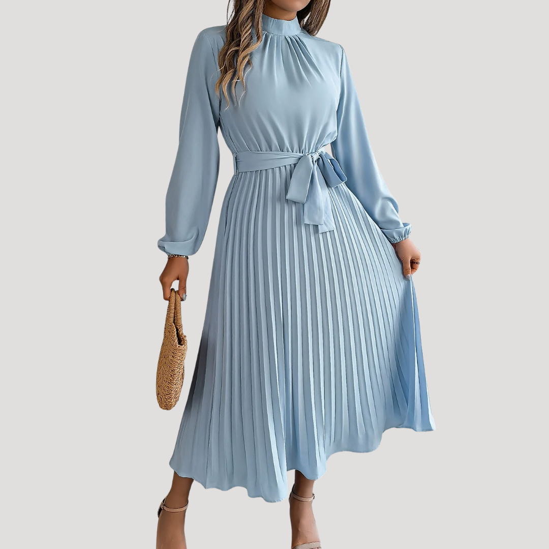 Anais | Abito lungo plissettato elegante da cerimonia