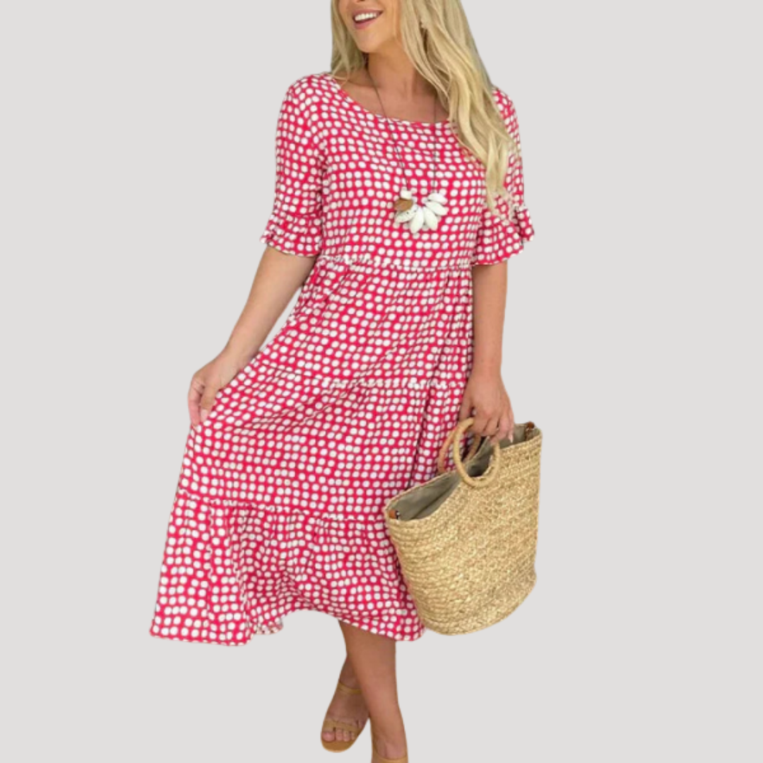 Consuelo | Robe midi donna fluida a pois