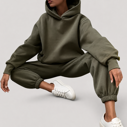 Cloe | Completo Donna Casual Felpa con Cappuccio e Pantaloni Jogging