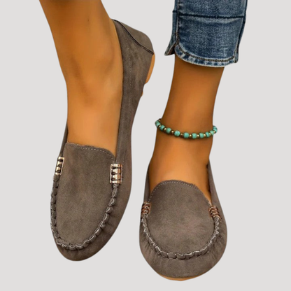 Celeste | Scarpe Basse Donna Cuciture Visibili Casual