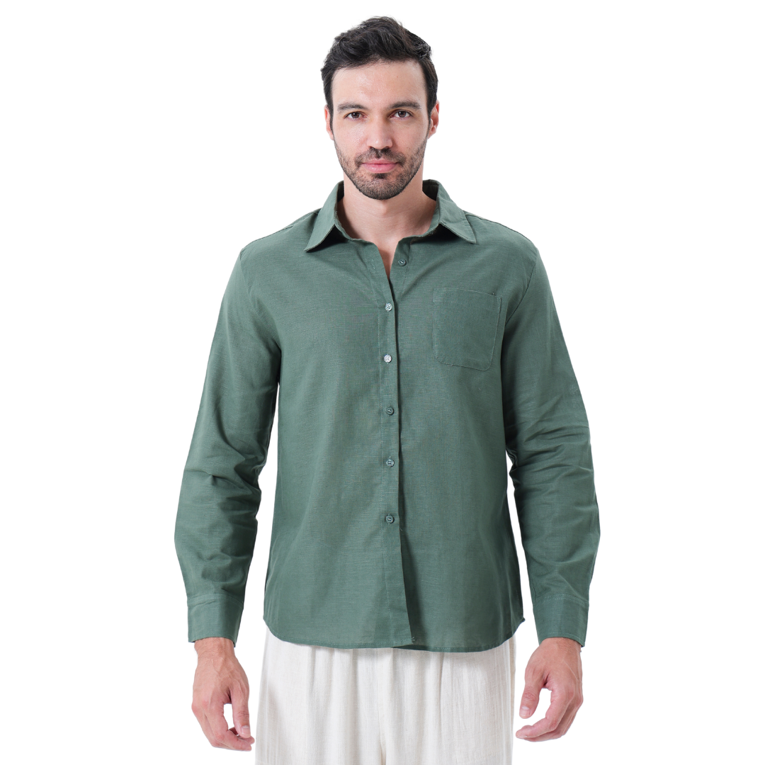 Andrea | Camicia a maniche lunghe con taschino da uomo