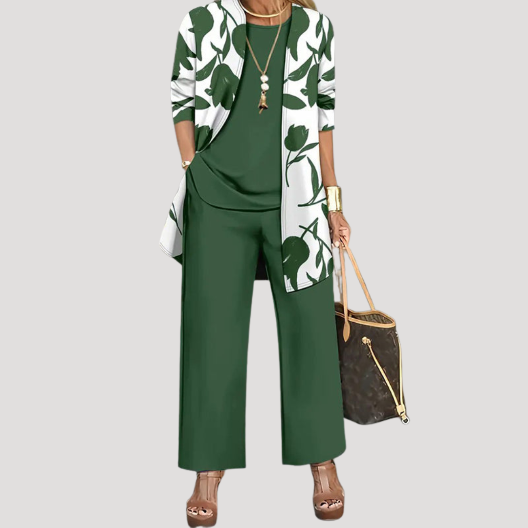 Maria Sole | Tailleur Pantalone Tre Pezzi Donna Floreale