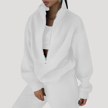 Alice | Completo Donna Felpa Mezzo Zip e Pantaloni