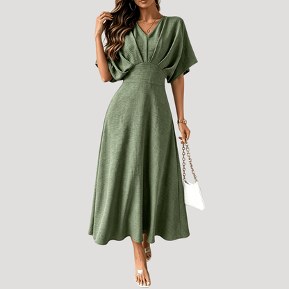 Lina | Robe Midi Trapezio Col V Donna