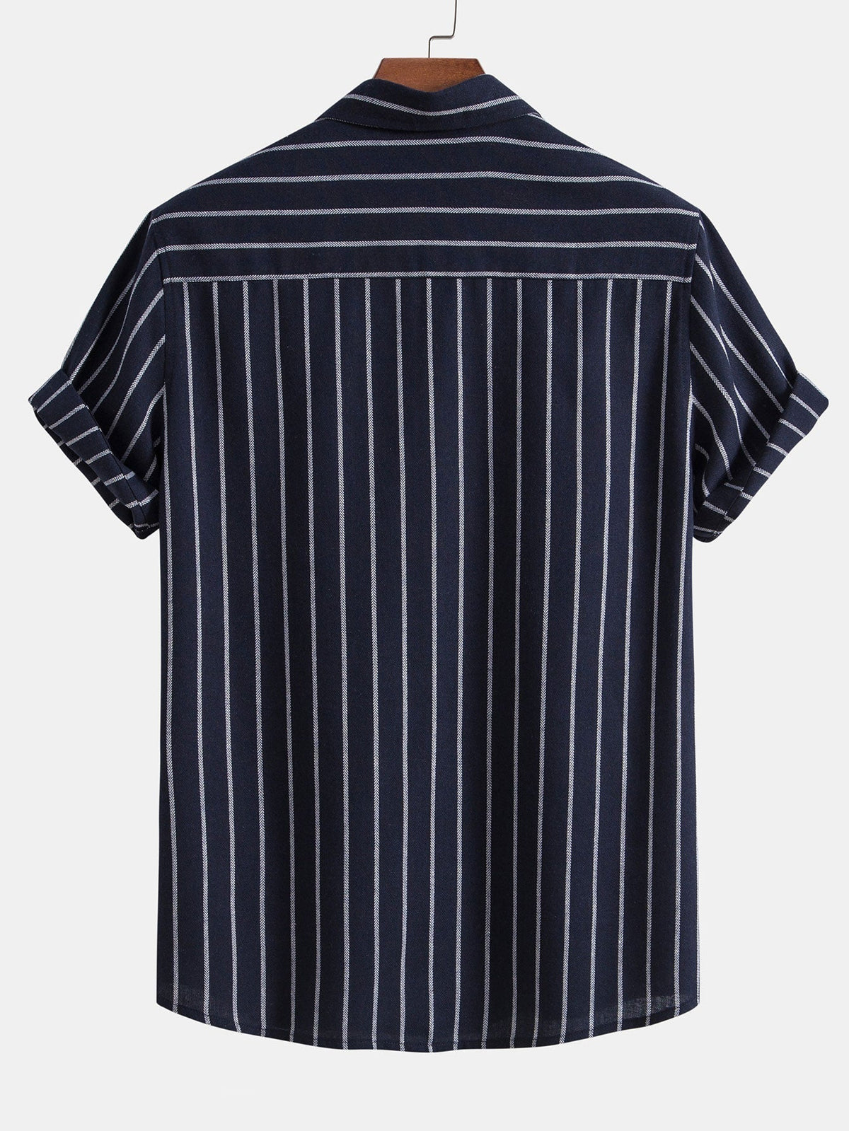 Attilio | Completo camicia a righe e pantaloni a maniche corte da uomo