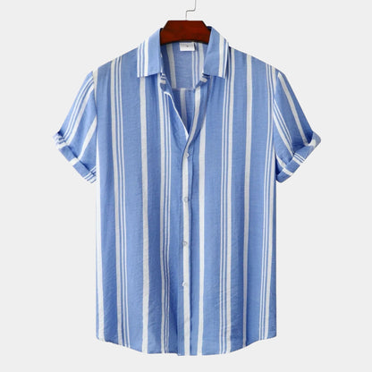 Manuel | Camicia a righe verticali a maniche corte da uomo