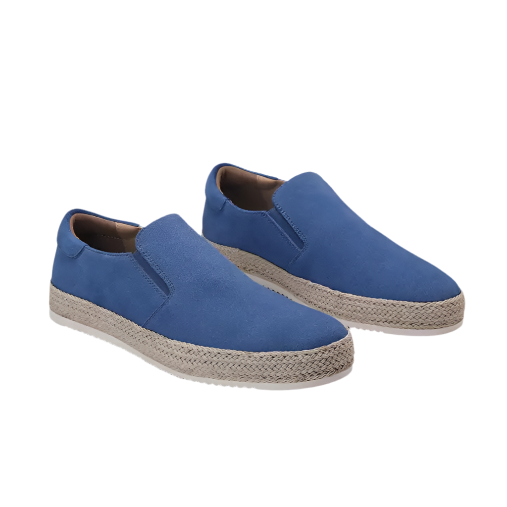 Gregorio | Scarpe slip-on effetto camoscio con bordo in corda da uomo