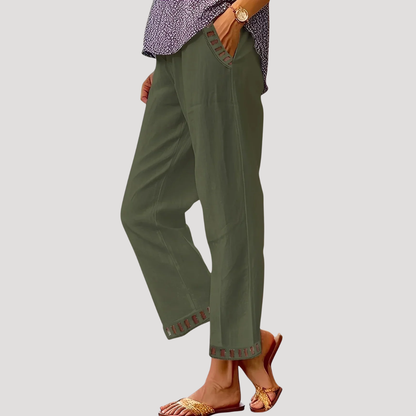 Mila | Pantalone Dritto Donna Confortevole con Tasche